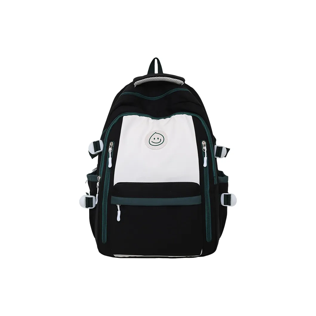 ZOGA Nylon Backpack Unisex Black/Pink/Khaki