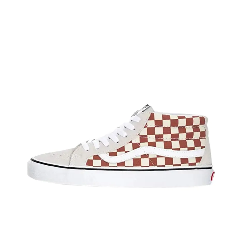 Vans SK8 MID Устойчивые к истиранию MID Топ Скейтборд Кроссовки Мужские Коричневые