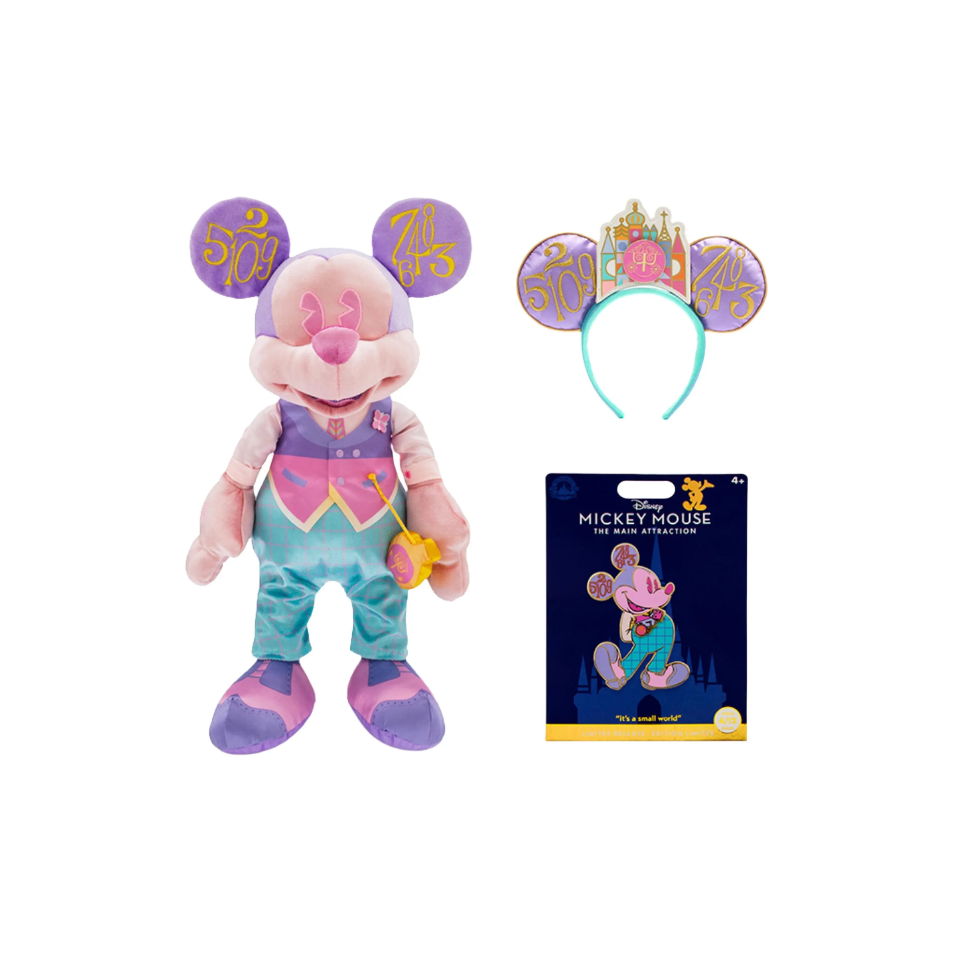 Disney Mickey Mouse Curious Adventurer Mickey Collection, April Travel Mickey Dolls Plush Doll 42cm High