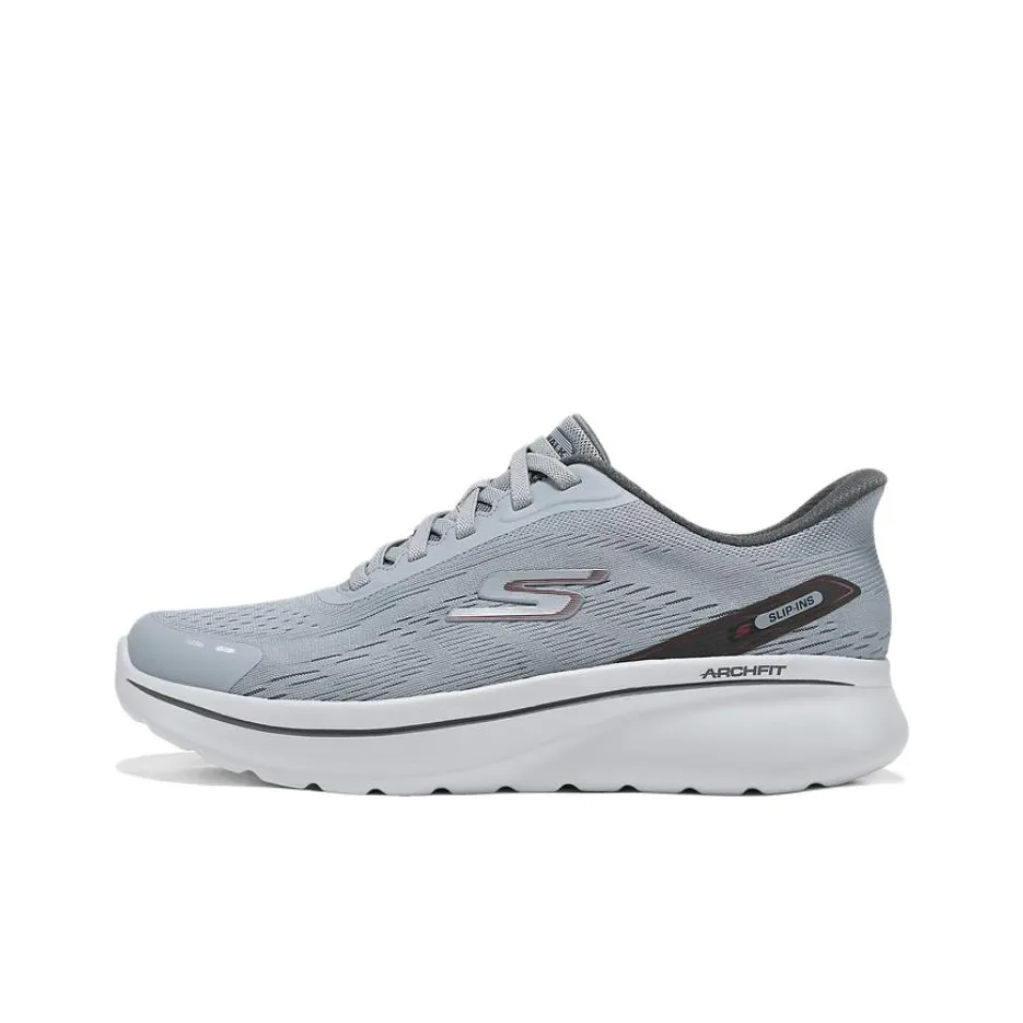 Skechers MEN'S GO WALK Поддержка Низкий Топ Повседневный Мужской Угольный Серый