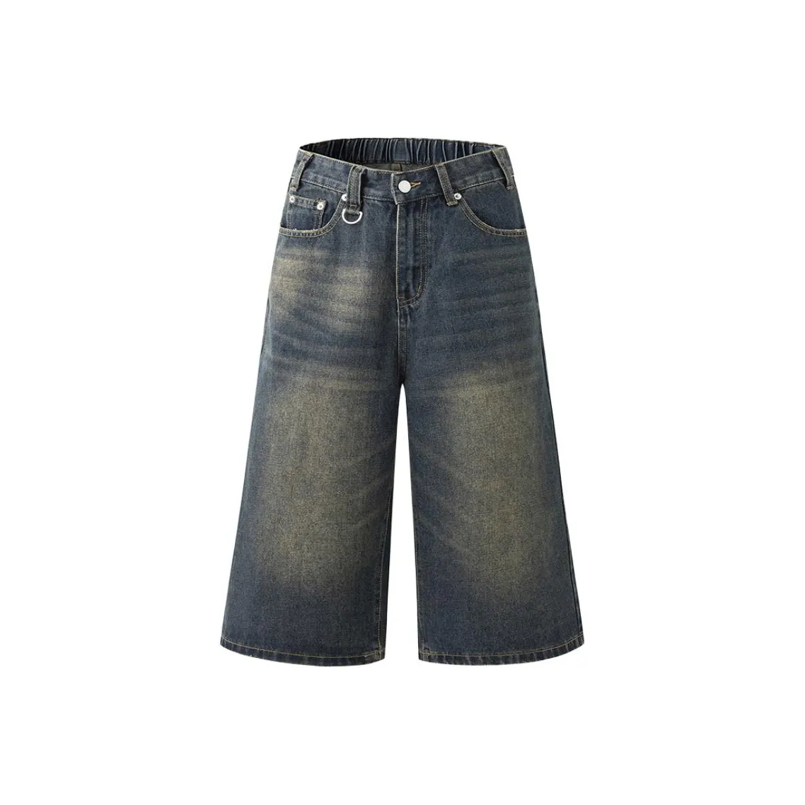 Azvk UK 2556 Железо Show Синий Штаны капри Унисекс Джинсовые шорты