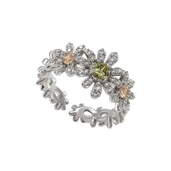 SUZYACC KR Rhinestone Rings Women's