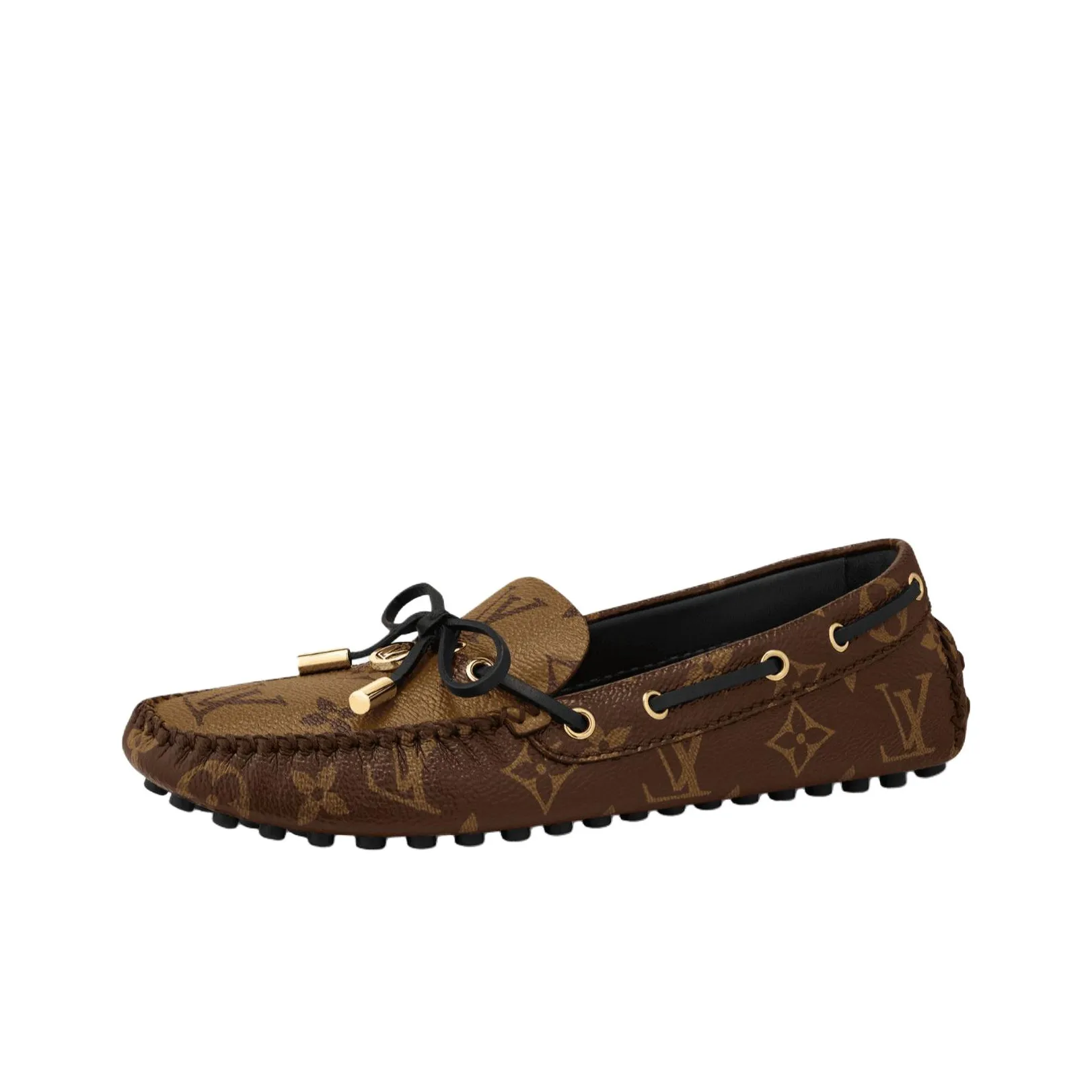 LOUIS VUITTON Gloria Flat Loafers 'Brown Monogram' Women's