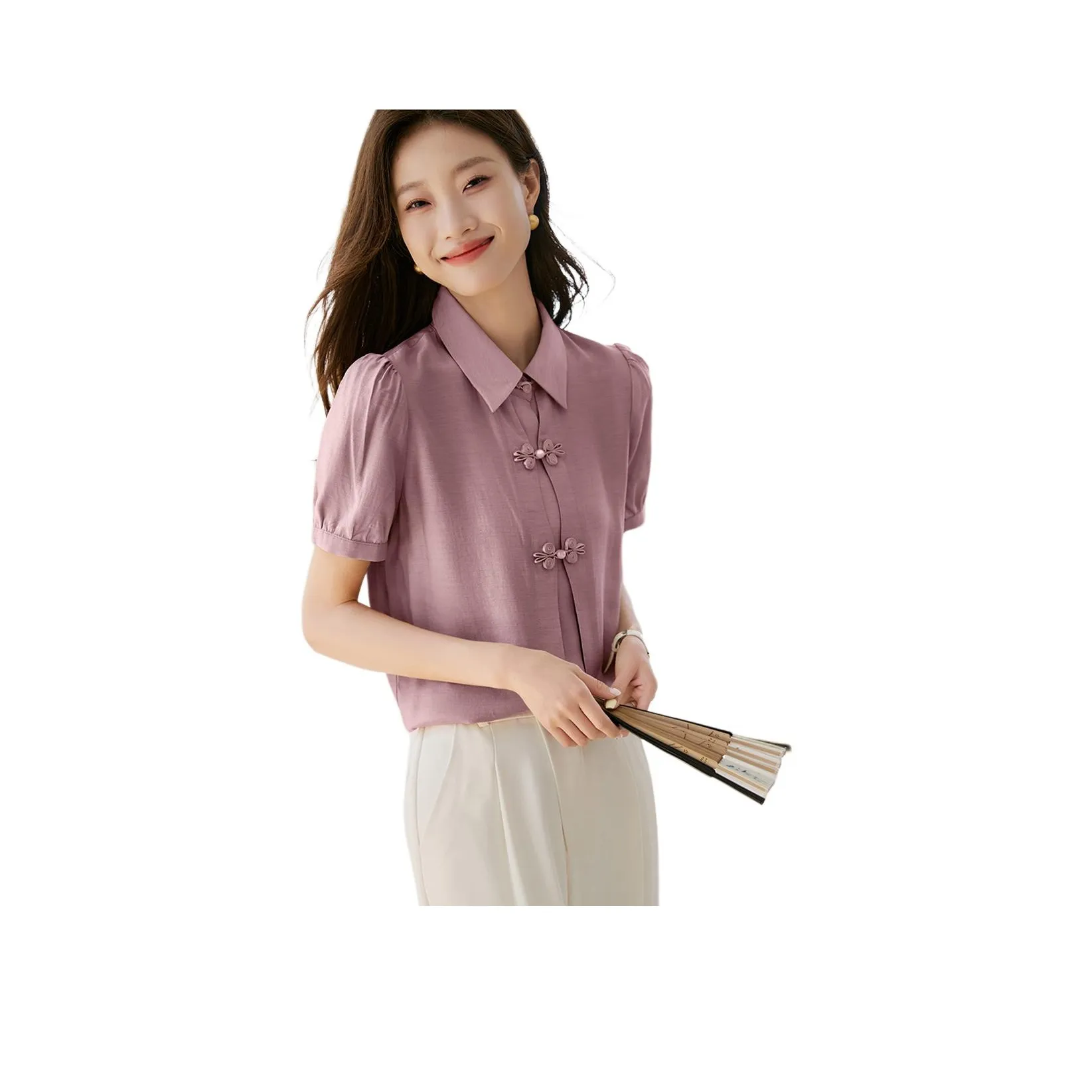 MOHANYIMEI Розовые Женские Рубашки