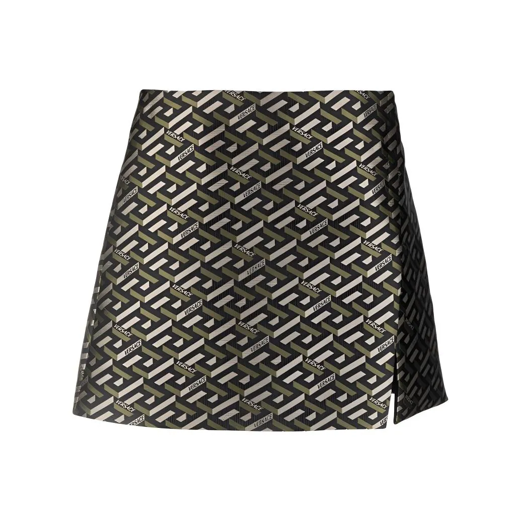 VERSACE Повседневные короткие юбки Женские Зеленый