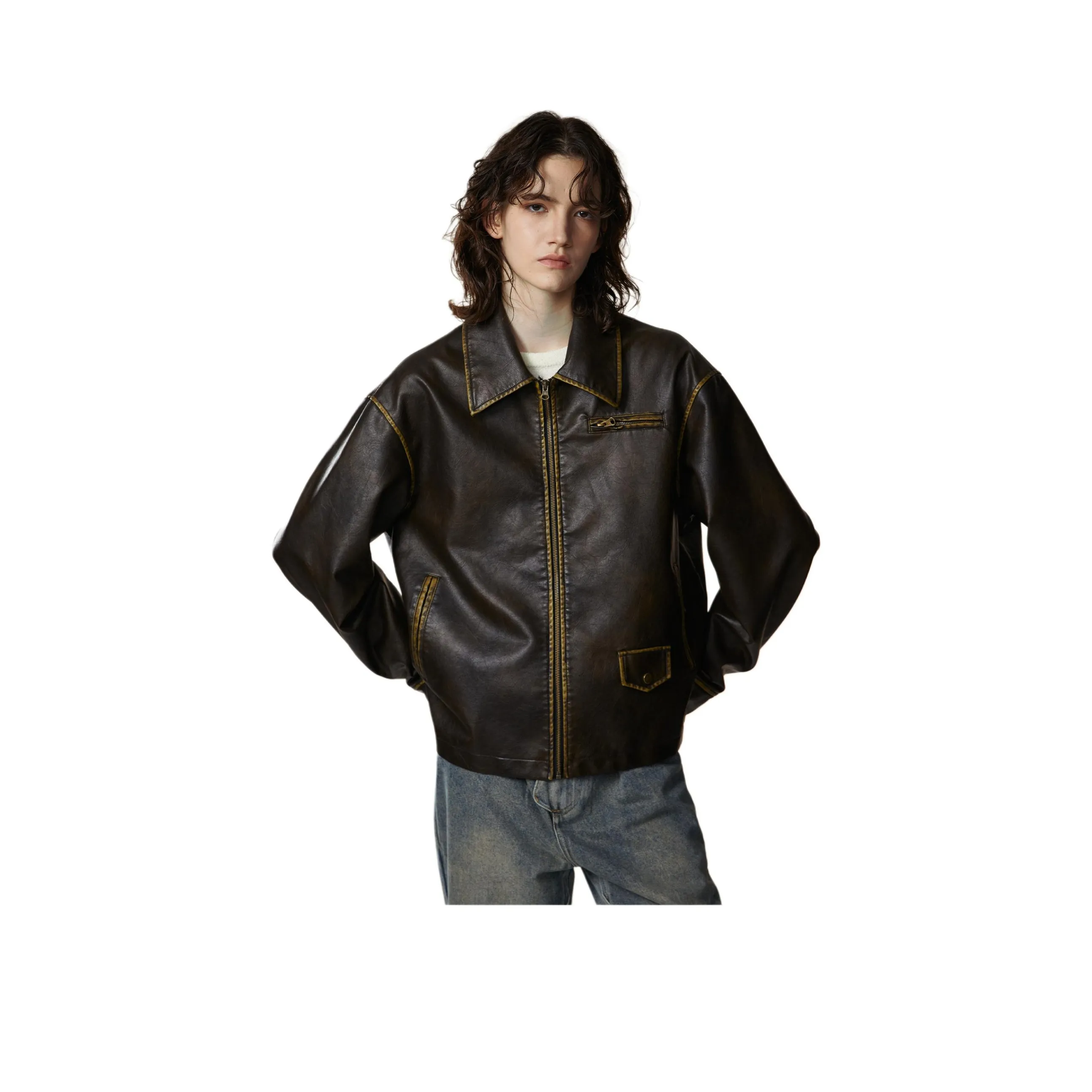 KIKAT Jackets Coats Unisex Brown