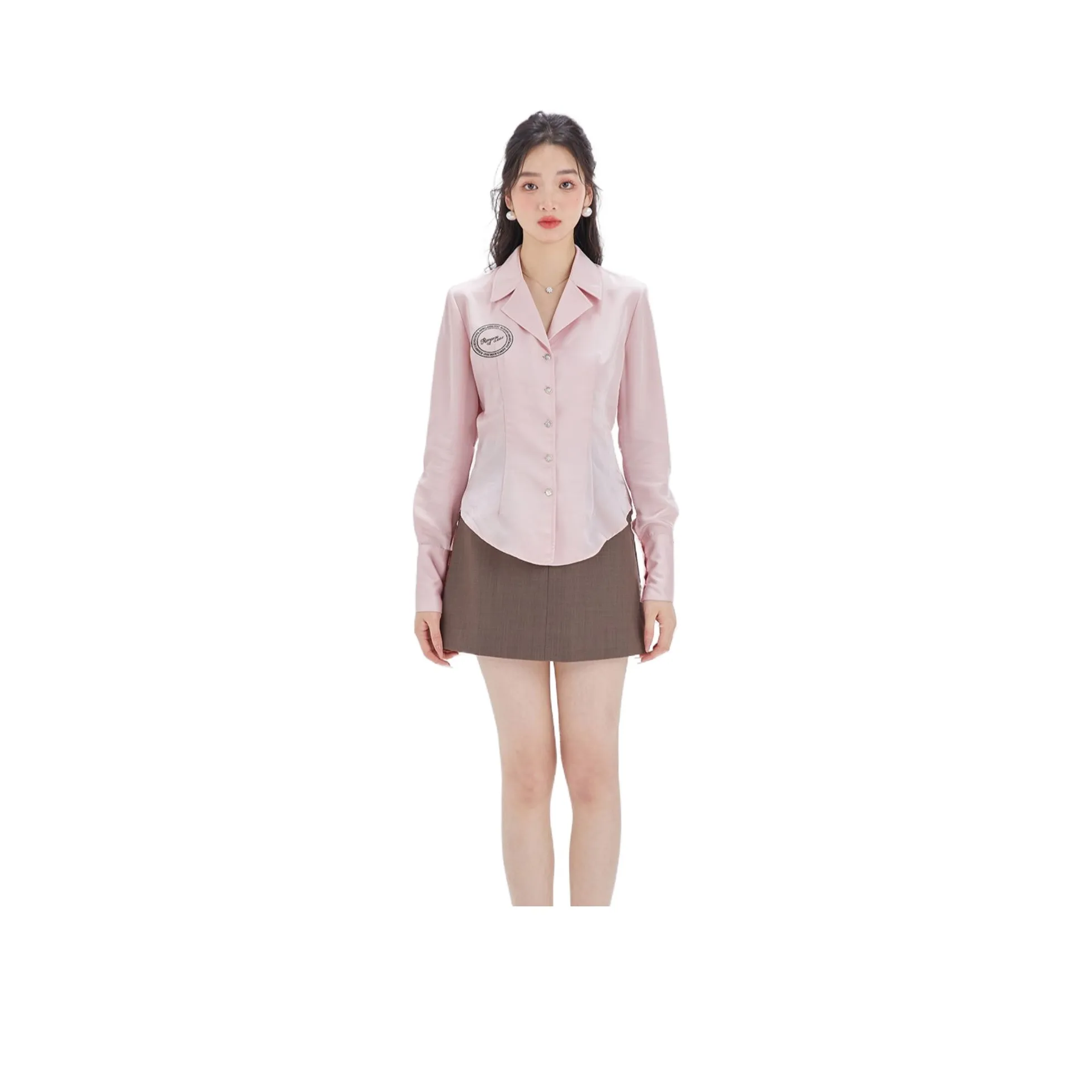 DEAR DEER PUFF Рубашка Женская Розовая Синяя