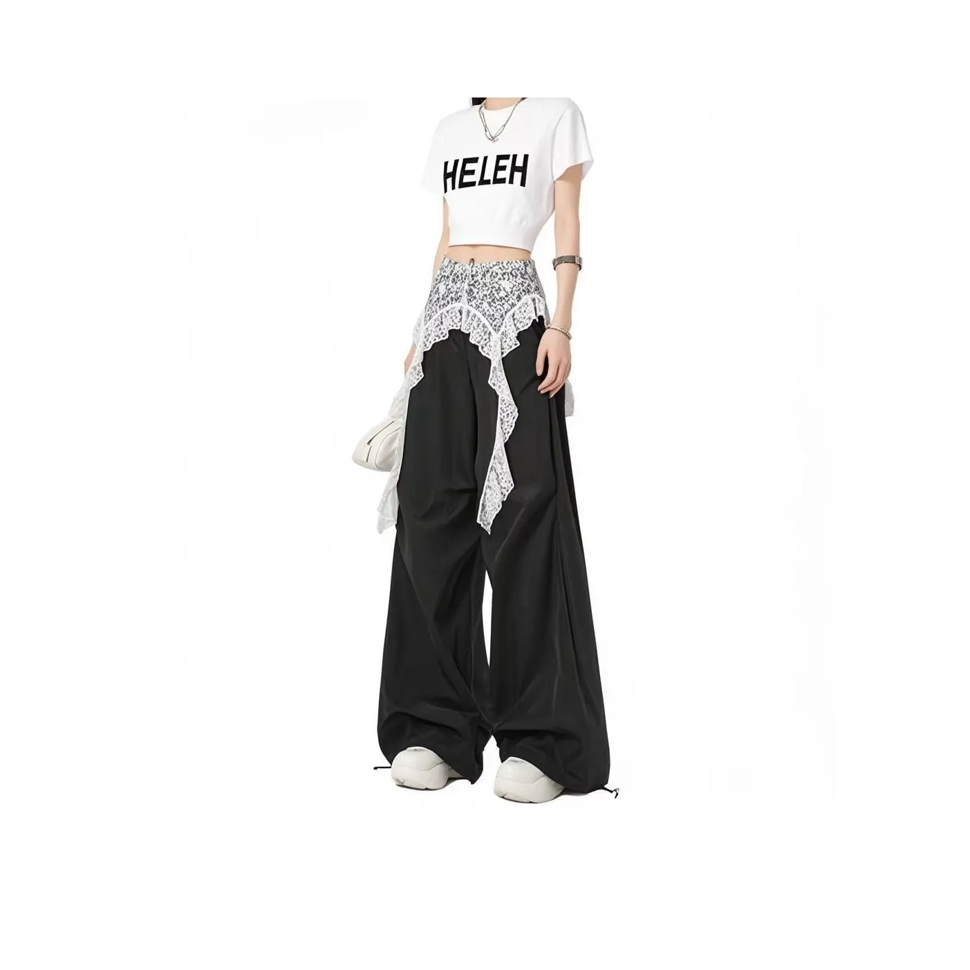 HELEH Черные Женские Повседневные Брюки