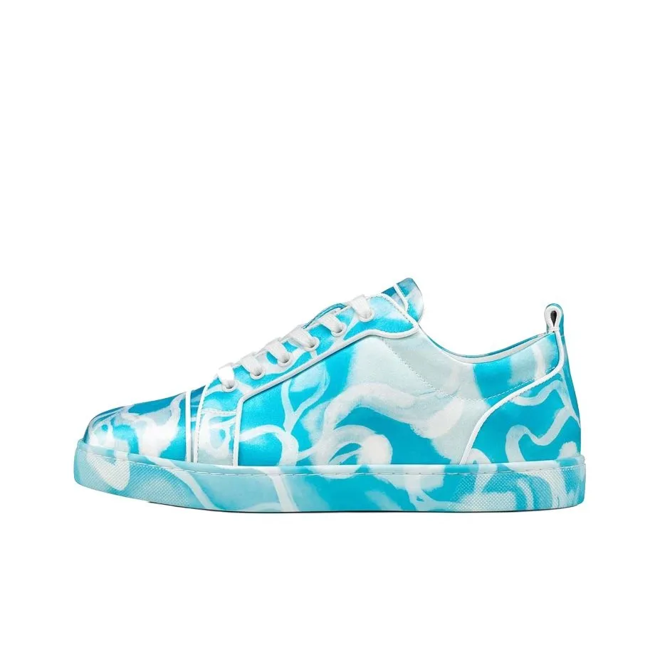 CL LUBOTING Low Top Stylish Skateboarding Shoes Men's Blue White