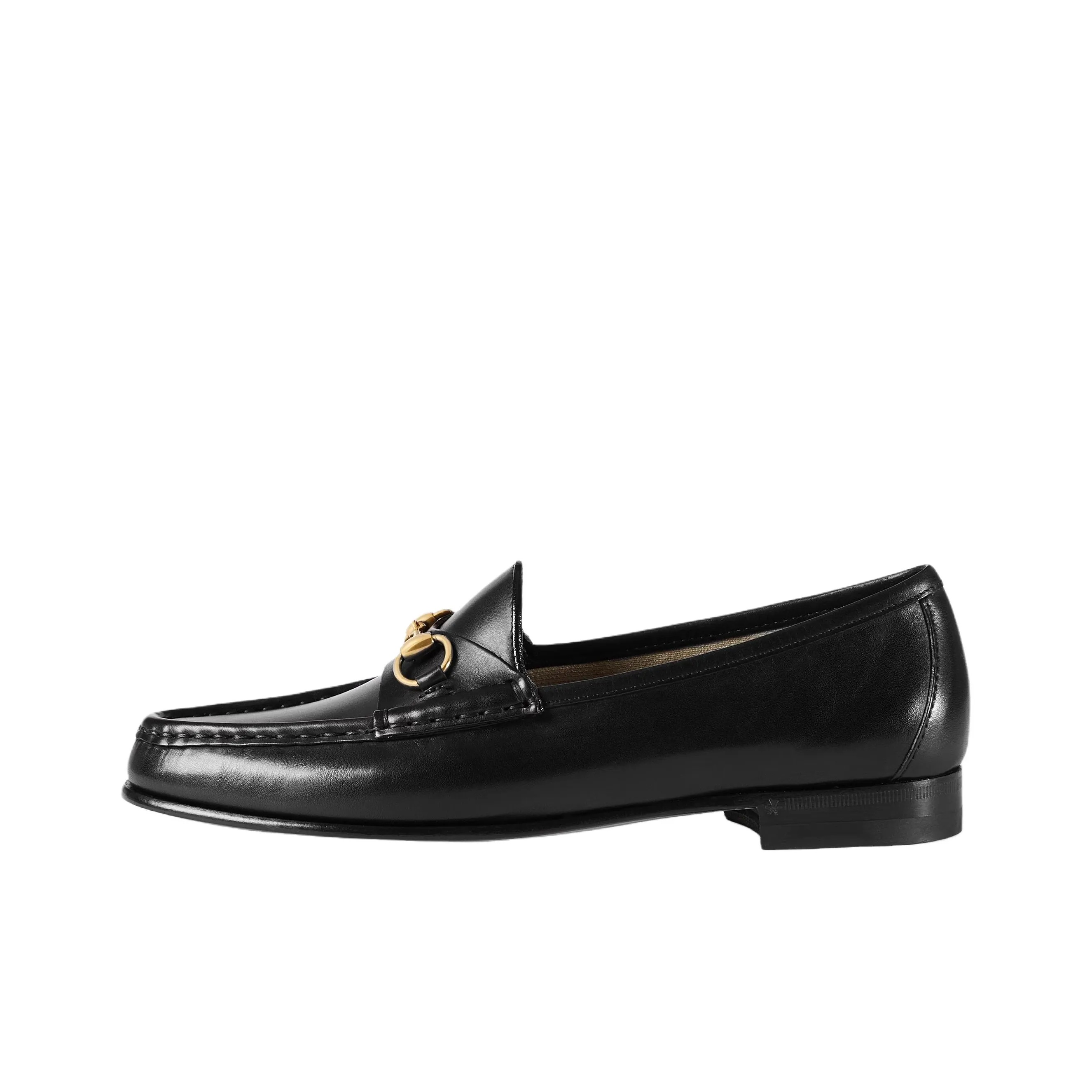 GUCCI 1953 Horsebit Loafers Black Leather Women's