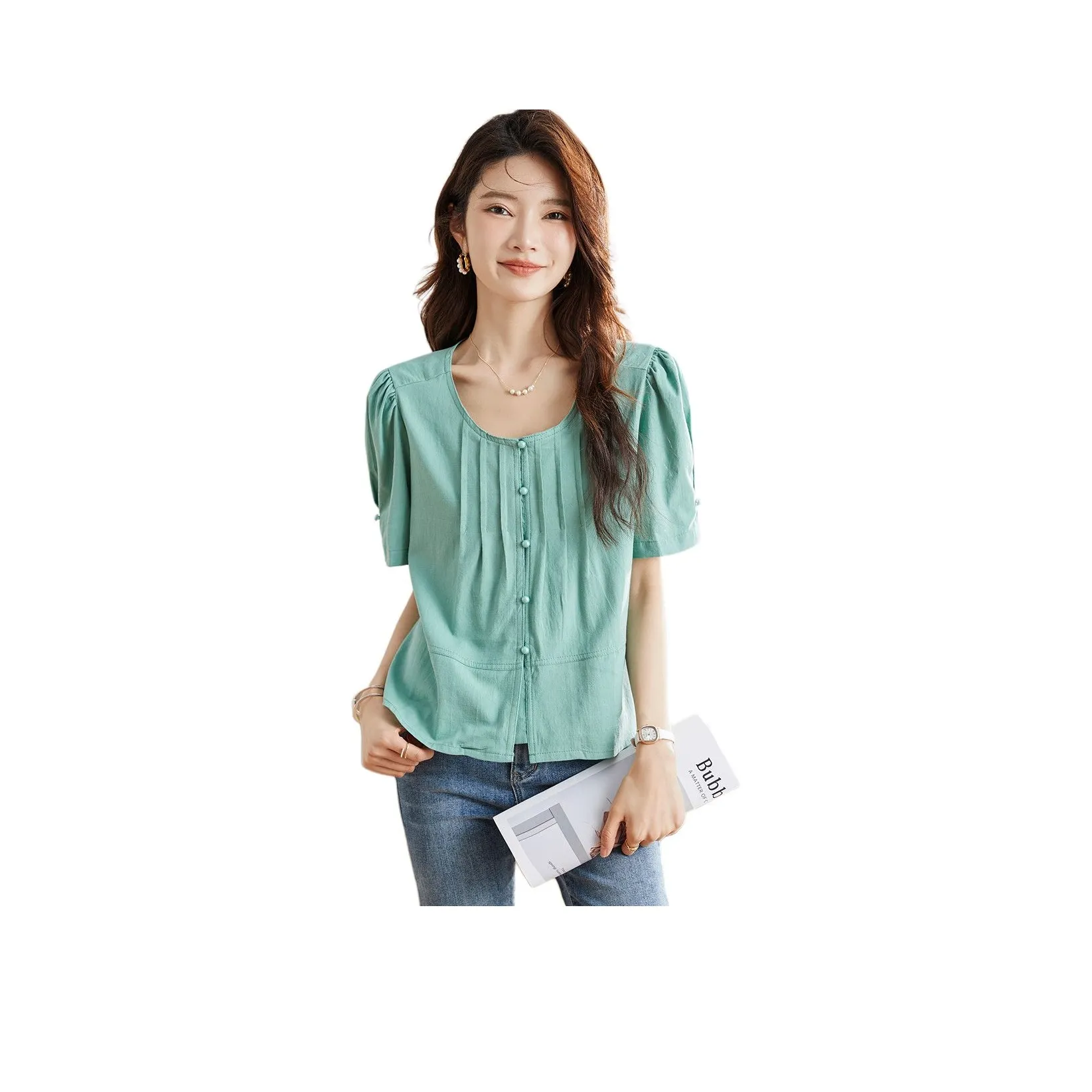 TERRE BLEUE Рубашка Женская Зеленая