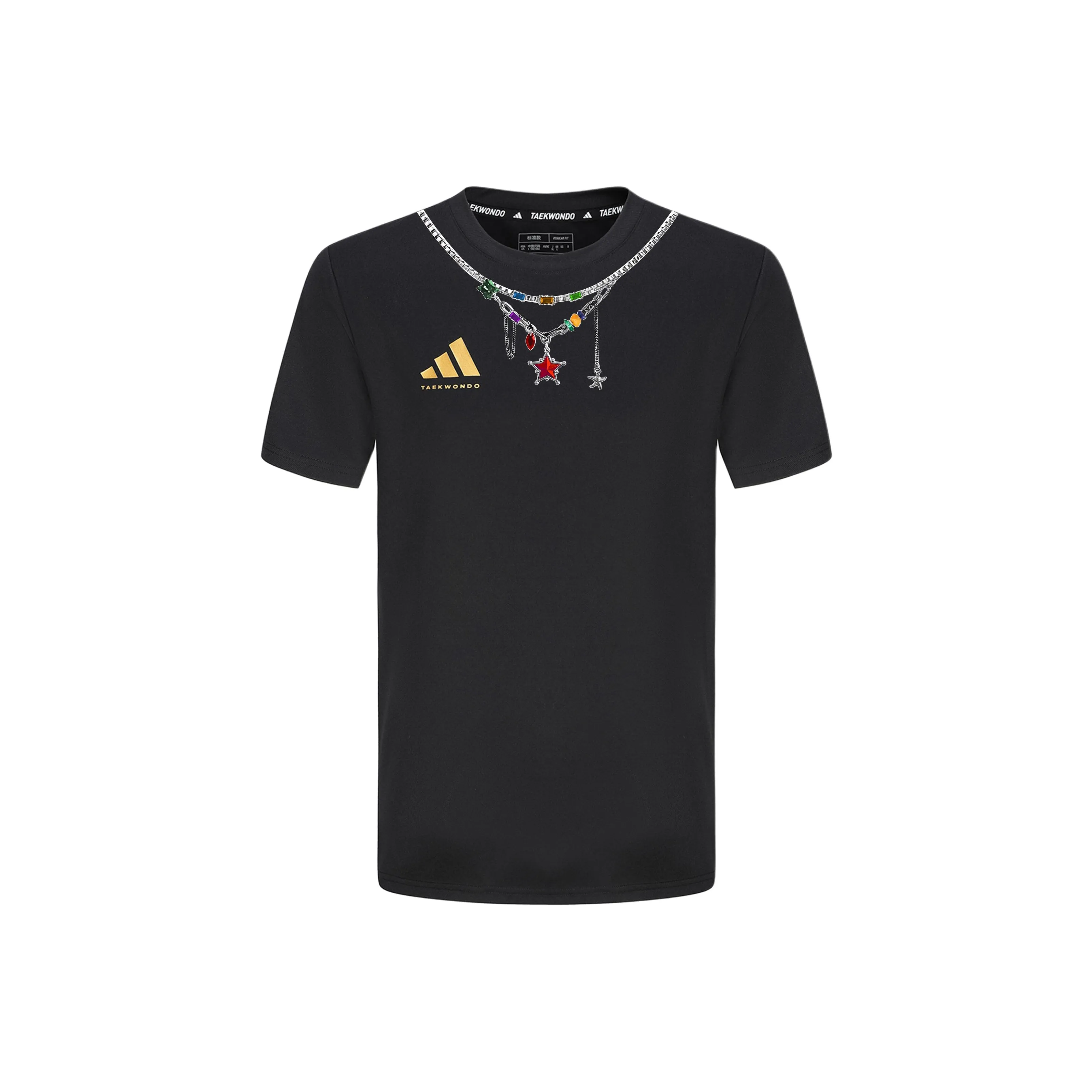 Adidas Sports Casual Круглый вырез Рубашка из хлопка Унисекс