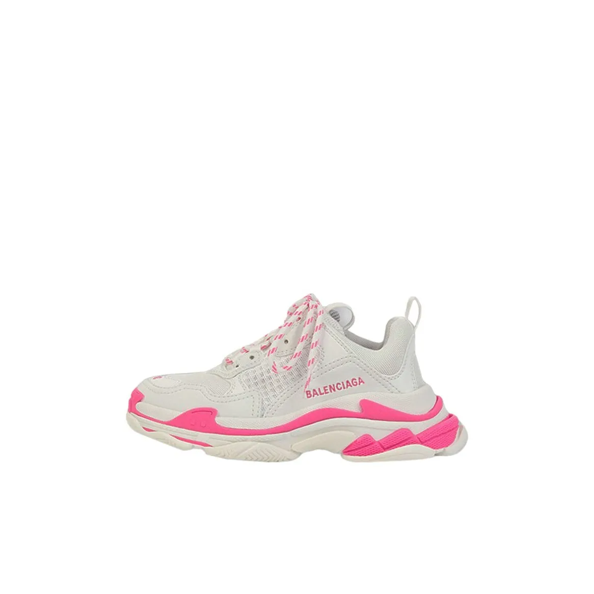 Balenciaga Triple S Low Top Kids Lifestyle Shoes Pink White Kids'