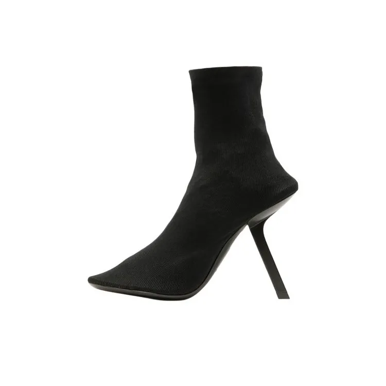Balenciaga 110mm Stretch Heeled Boots 'Black' Women's