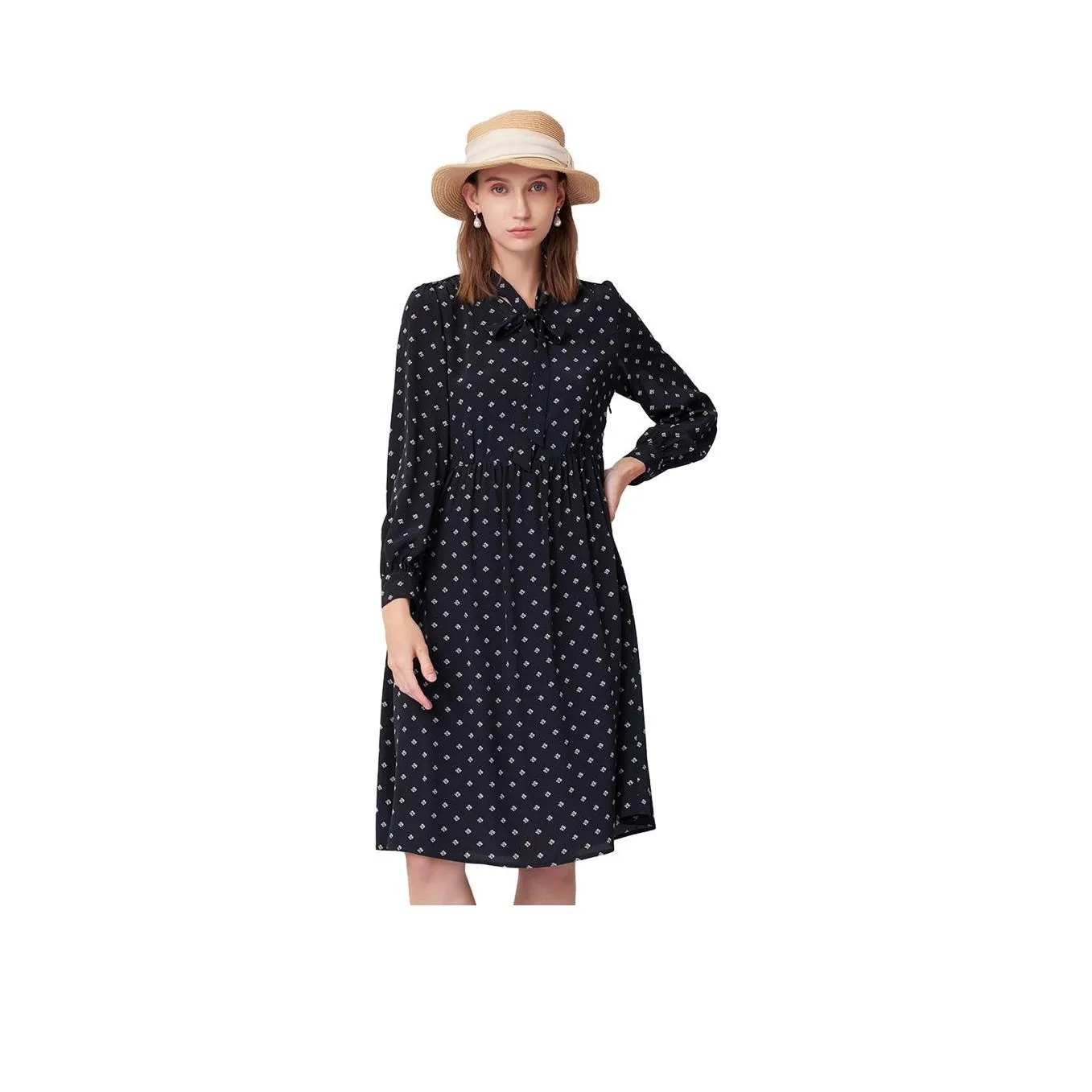 HAZZYS Long Sleeved Dresses Women's Navy Blue