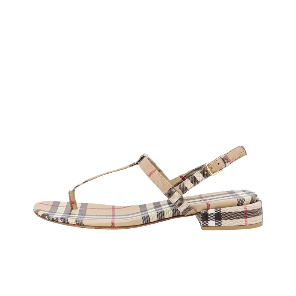 Burberry Vintage Strap Sandals Women's Beige