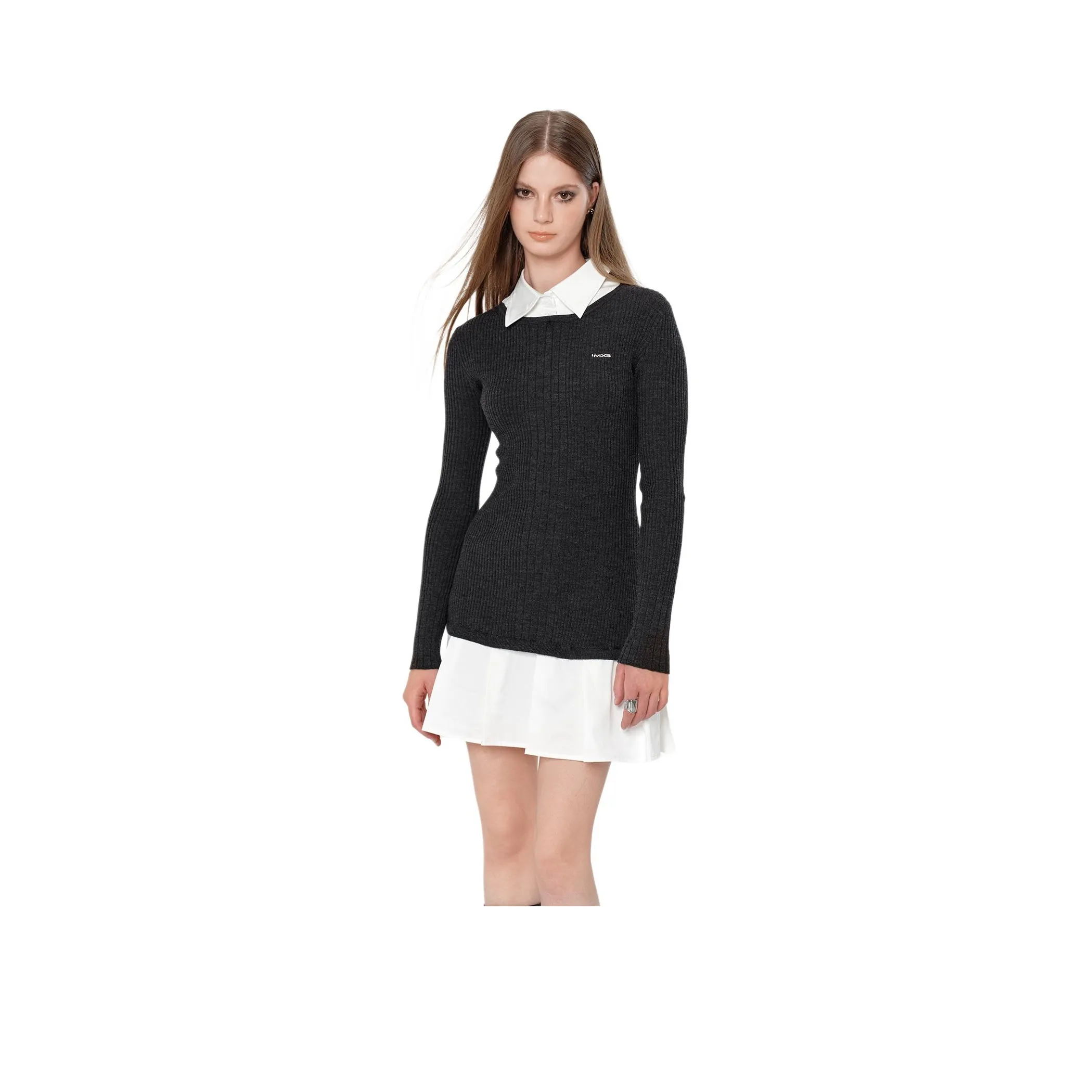 IMXS Urban Hunting Series Длинное платье с длинными рукавами женское темно-серый