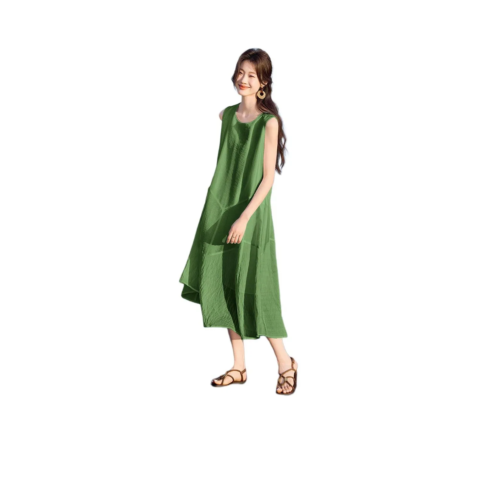 Mo Han Yi Mei Без рукавов Платье Женское