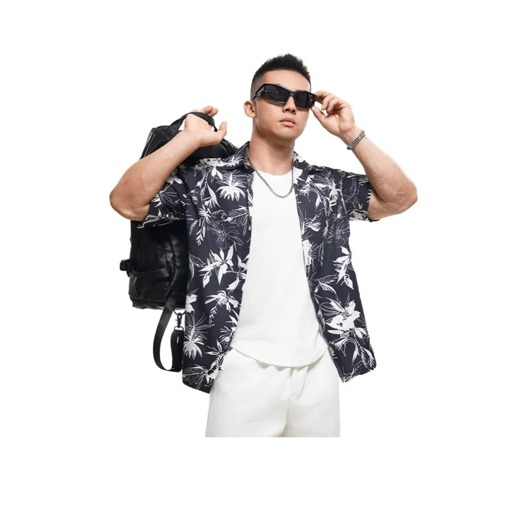 MOLIFANG Летняя рубашка T свободный крой мужская пляжная рубашка