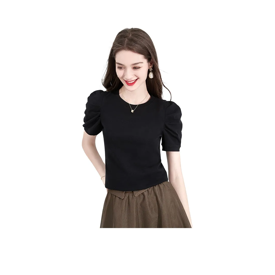 TOUCH Puff Sleeve T Shirt Women's