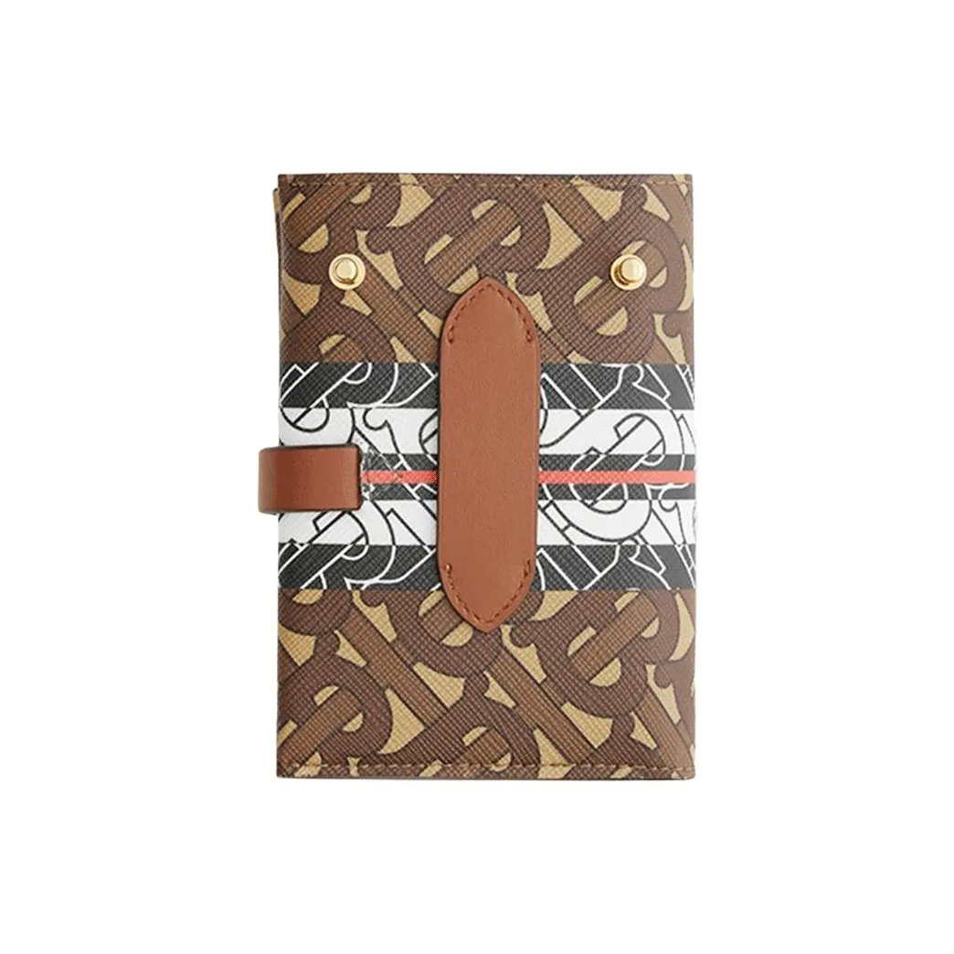 Burberry Eco Friendly Canvas Coin Purse Card Holder Lanyard Wallet Women's Brown