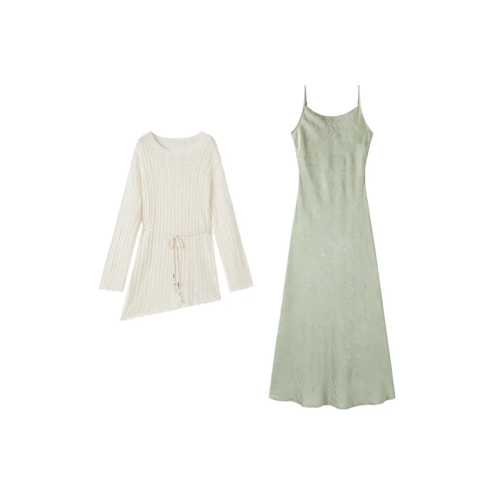 XIANGYING Армейский зеленый женский комплект с юбкой