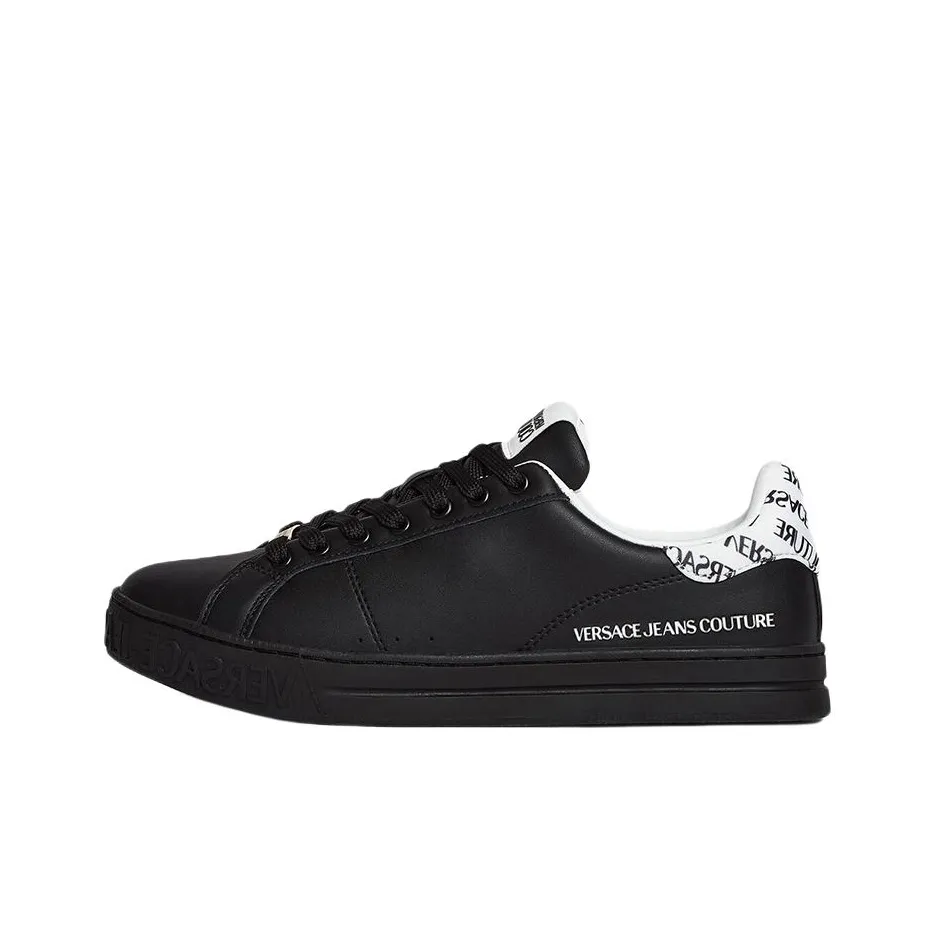 VERSACE JEANS Couture Versace COURT 88 Logo Stylish Skateboarding Shoes Men's Black