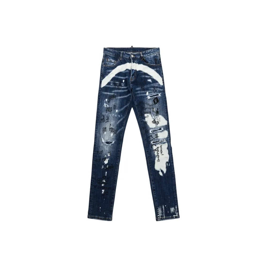 MAREA VESUVIO Потертый Темно-синий Мужские Джинсы