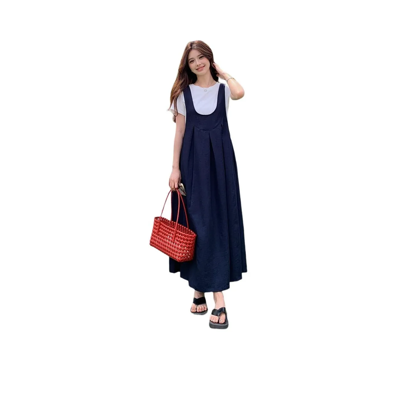 TEME Темно-синий Женские Слиплатья