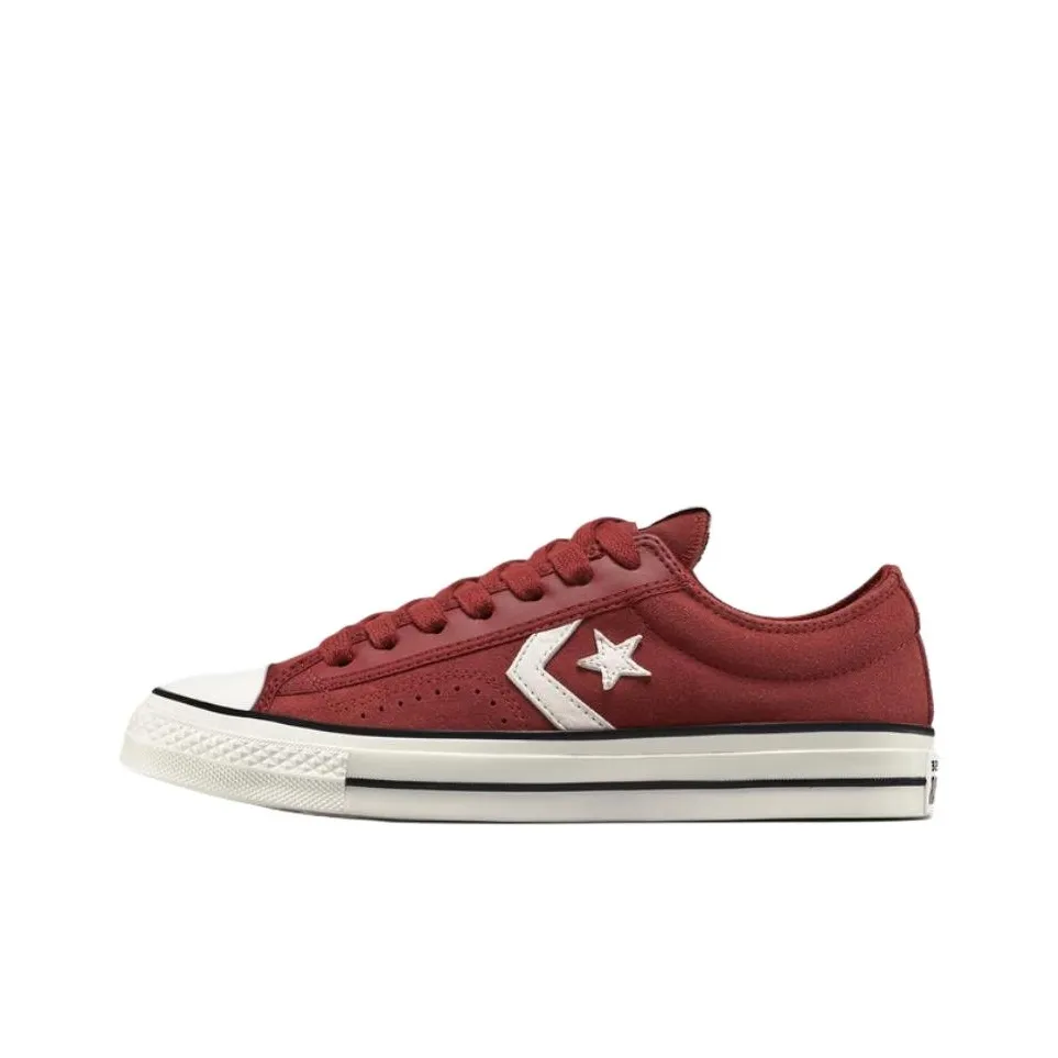 Converse Star Player 76 Устойчивые к истиранию Низкие Кроссовки для скейтбординга Унисекс Красный Белый