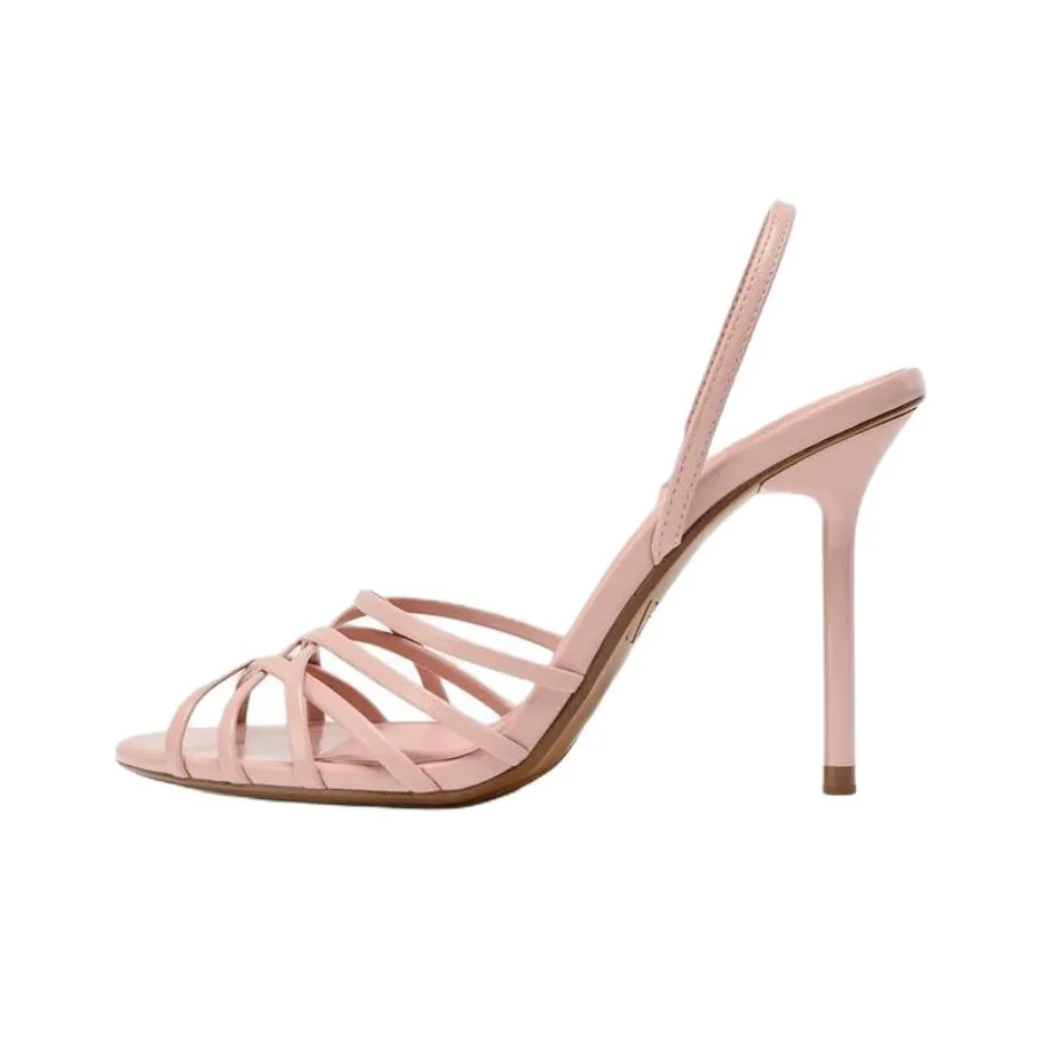 ZARA One Ремешок Сандалии 10 см Женские Розовые