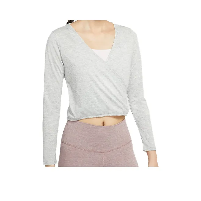 NIKE Вересковый серый Женские короткие топы