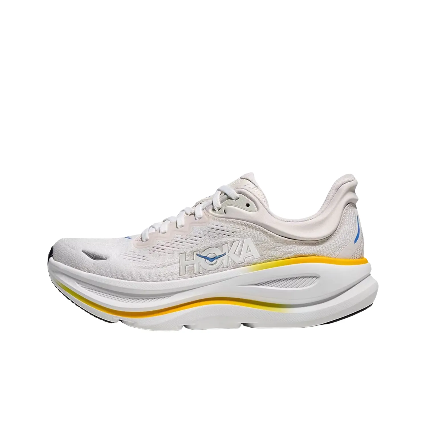 HOKA ONE ONE Bondi 9 Устойчивые к истиранию Низкие Беговые кроссовки Женские Белые