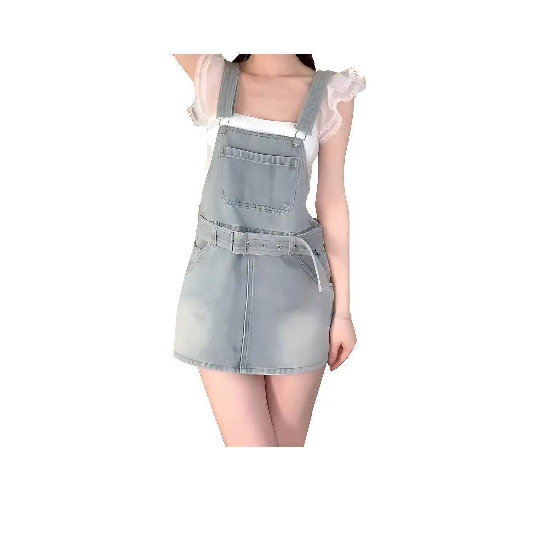 Lan Miao Светло-синий Женские Слиплатья