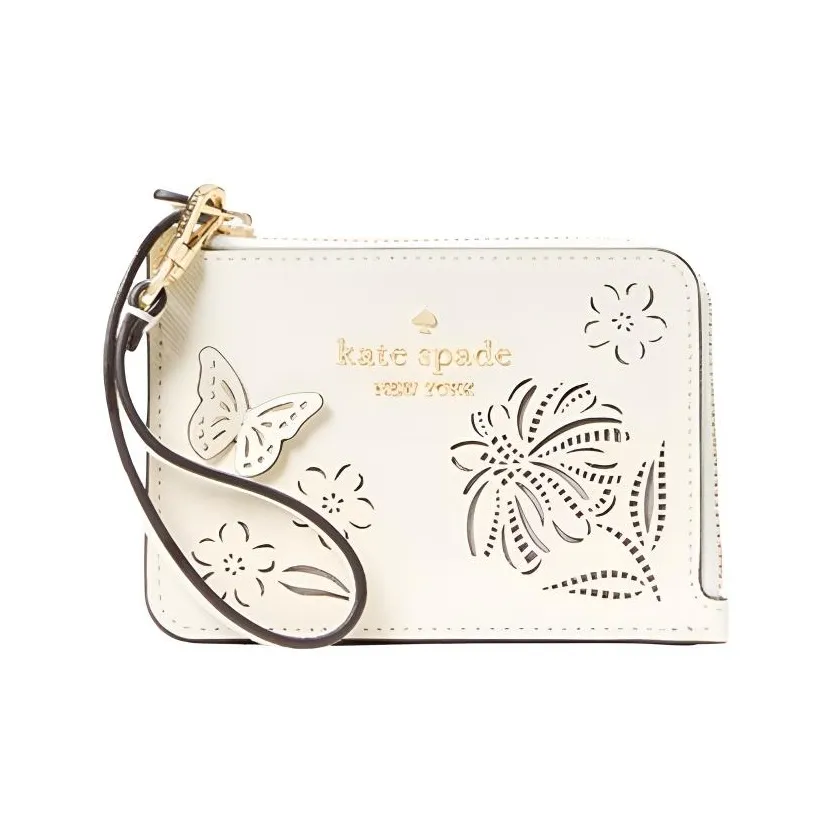Kate Spade Cow Leather Card Holder Women's White