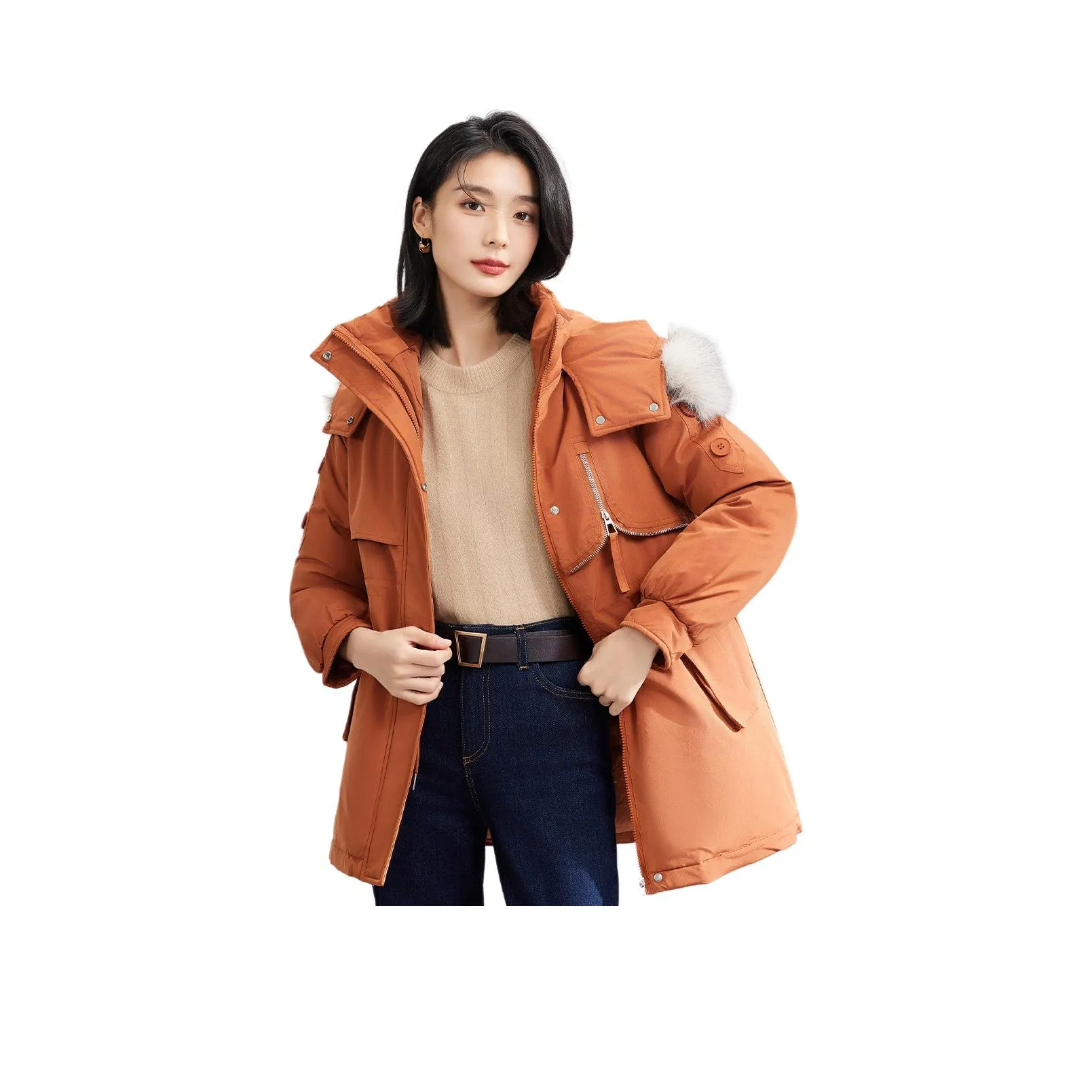 CARBAMMI Puffer Jacket Women's Orange