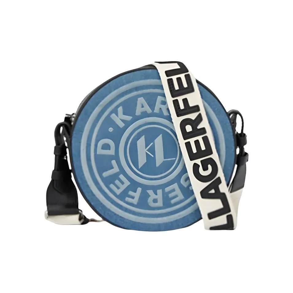 Karl Lagerfeld Коровья кожа Сумка через плечо Маленькая Женская Светло-синяя