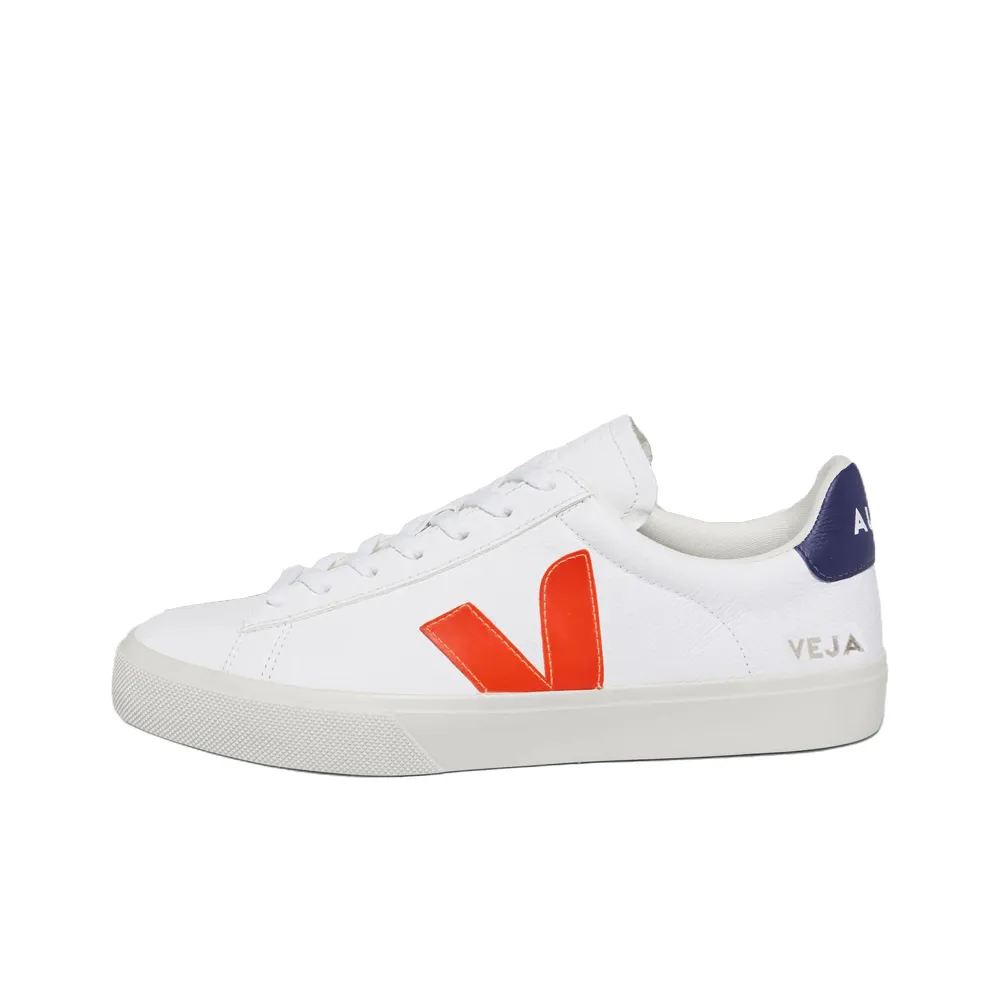 VEJA Campo Low Top Laced Sneakers 'White Orange'