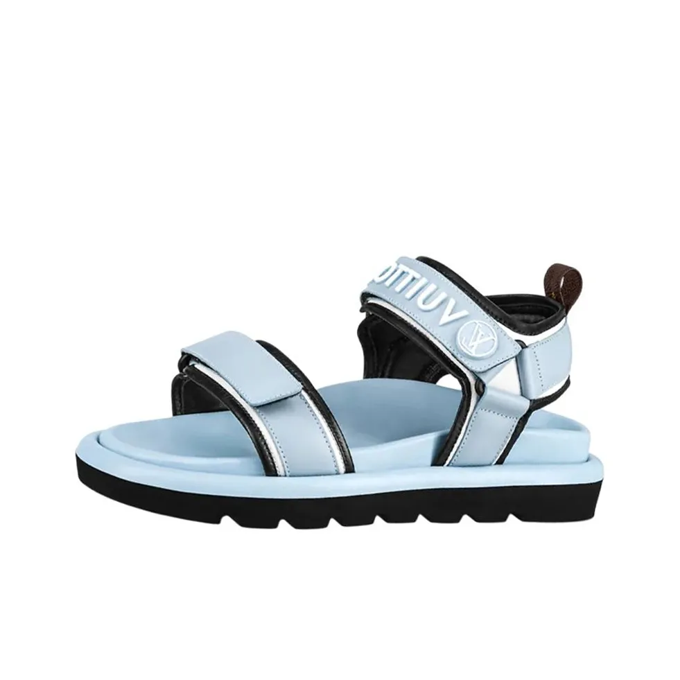 LOUIS VUITTON Pool Pillow Comfort Strap Sandals Women's Blue
