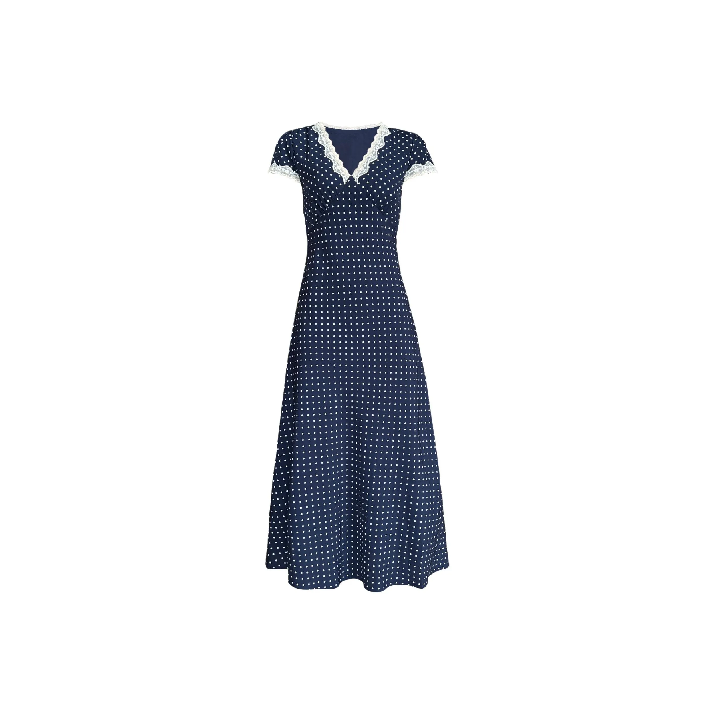 MH Темно-синий Женские Короткие Платья с Рукавами