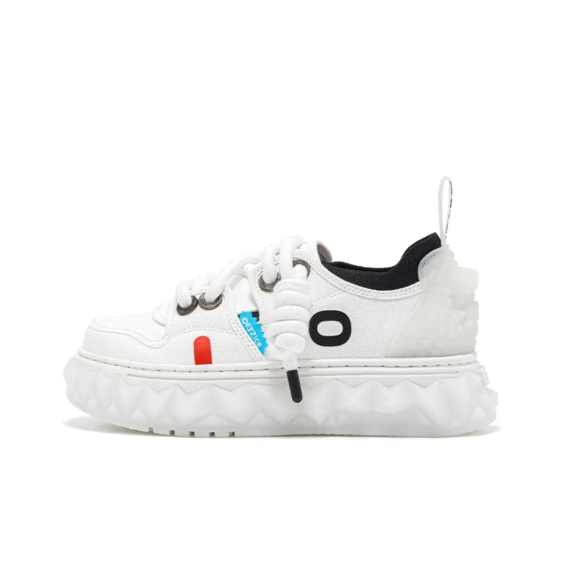 OETZI Противоскользящий Износостойкий Дышащий Легкий Увеличивающий высоту Низкий Топ Повседневная Обувь Унисекс Белый