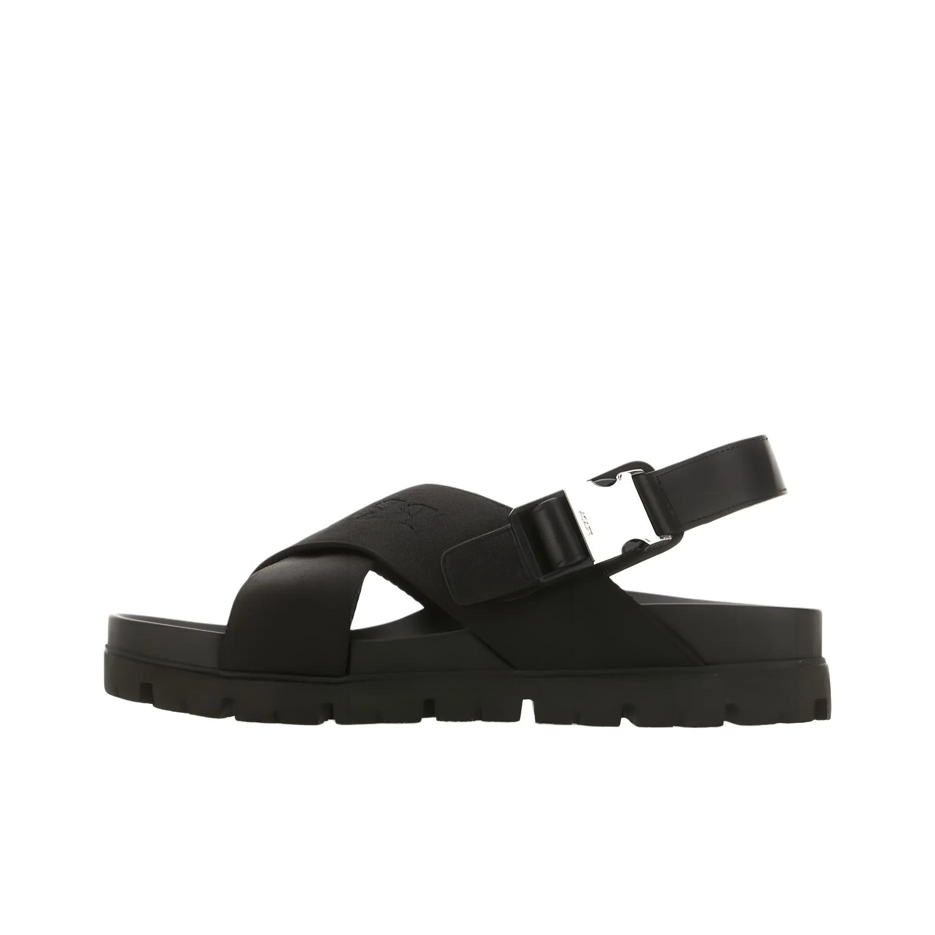 PRADA Crisscross Straps Buckle-Fastening Sandal 'Black'