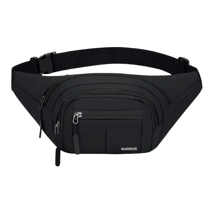 Warrior ПУ (полиуретан) Сумка через плечо Сумка на плечо Бананка Унисекс Черная