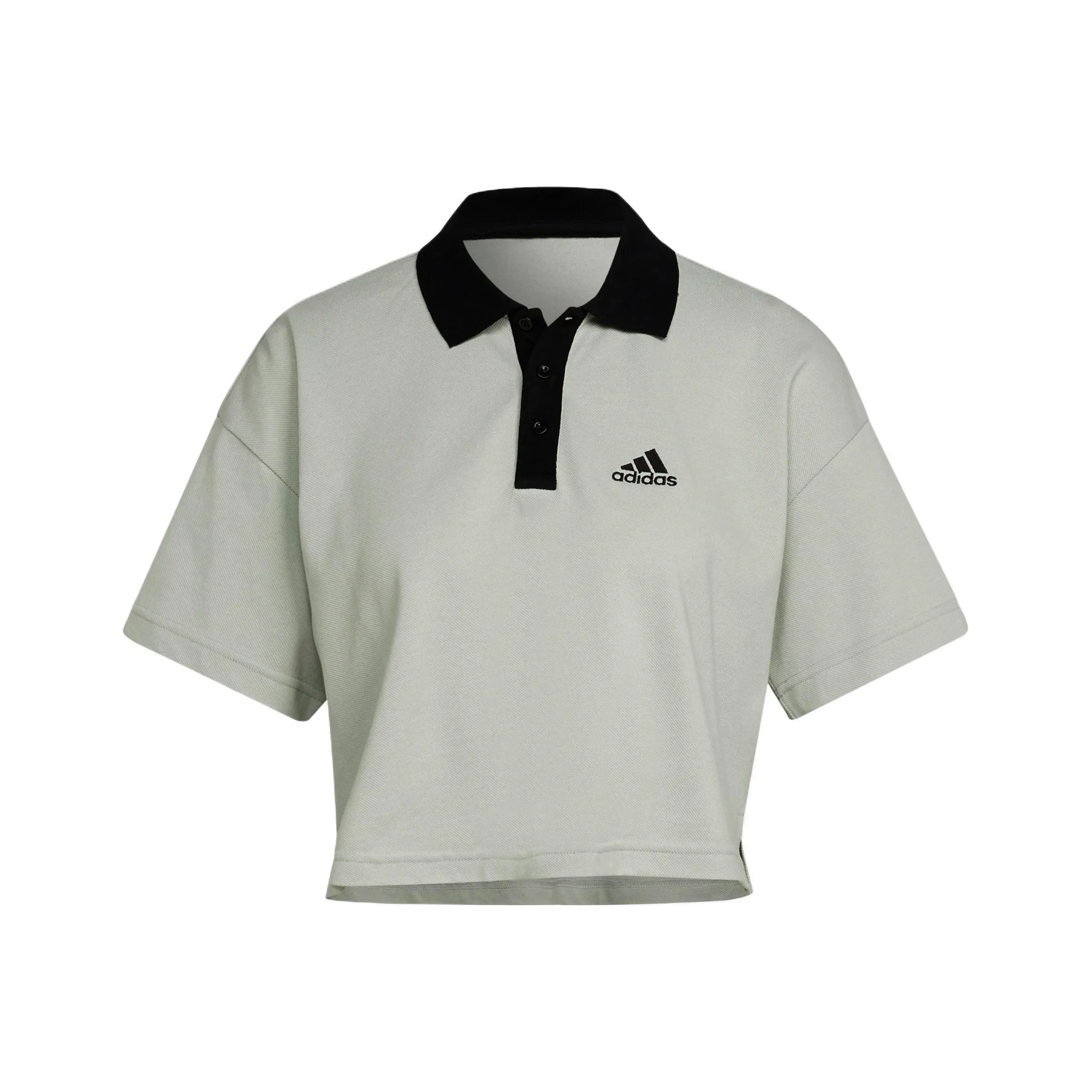 Adidas Polo Shirt Women's Linen Green