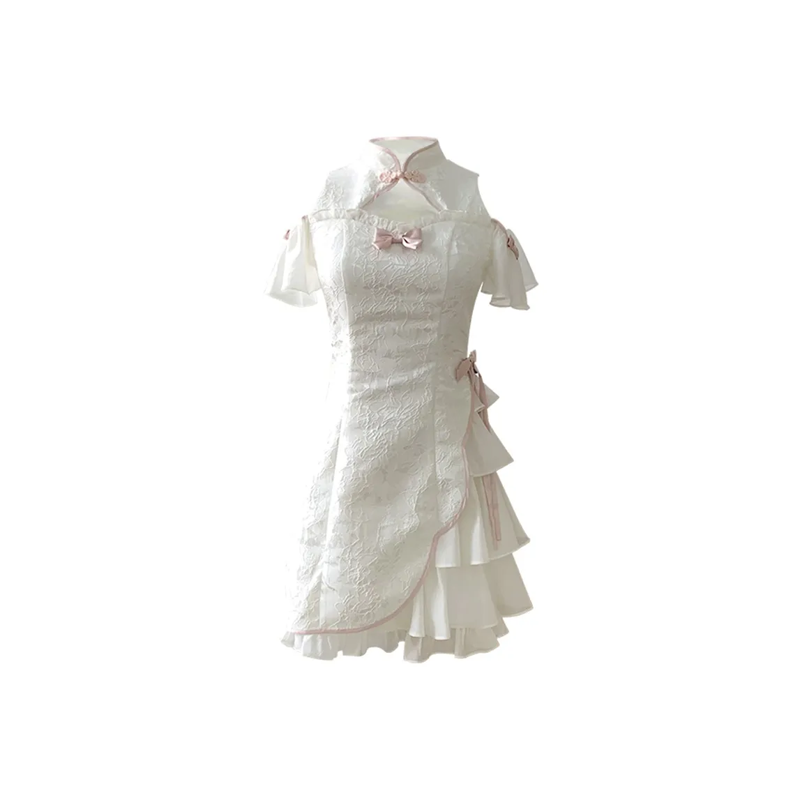 LALAJK Короткое платье с короткими рукавами женское