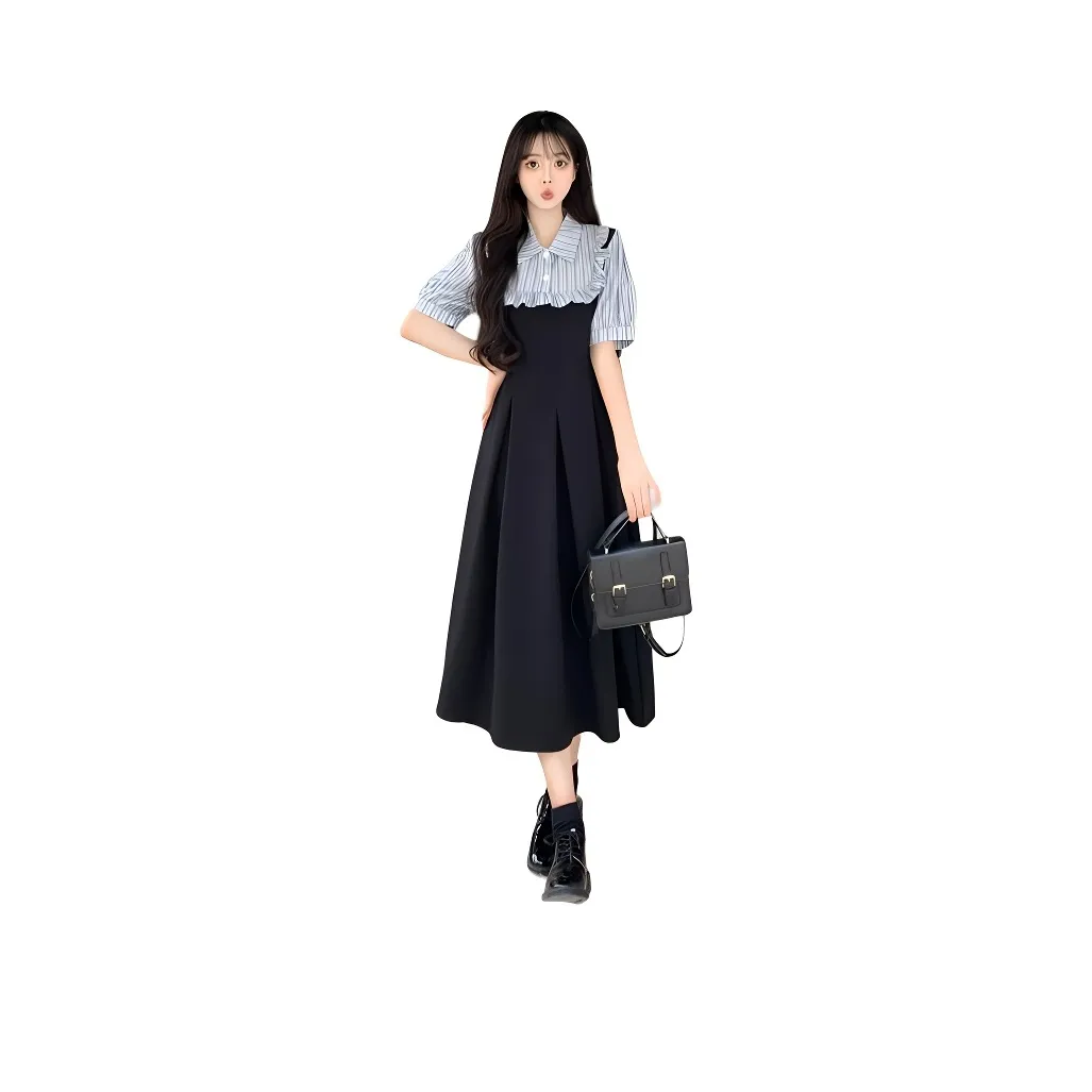 Flowers In Water Короткий рукав Платье Женское