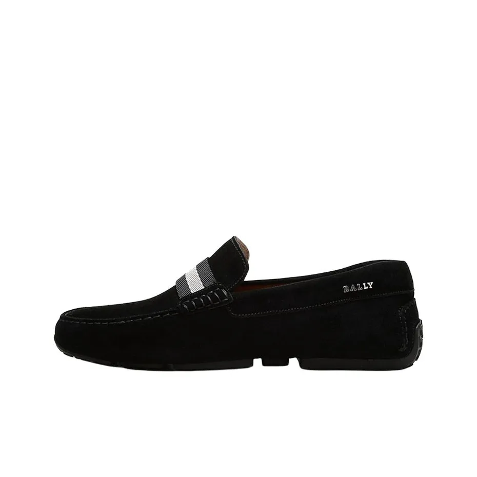 BALLY Pearce Black Suede Loafers Men Black