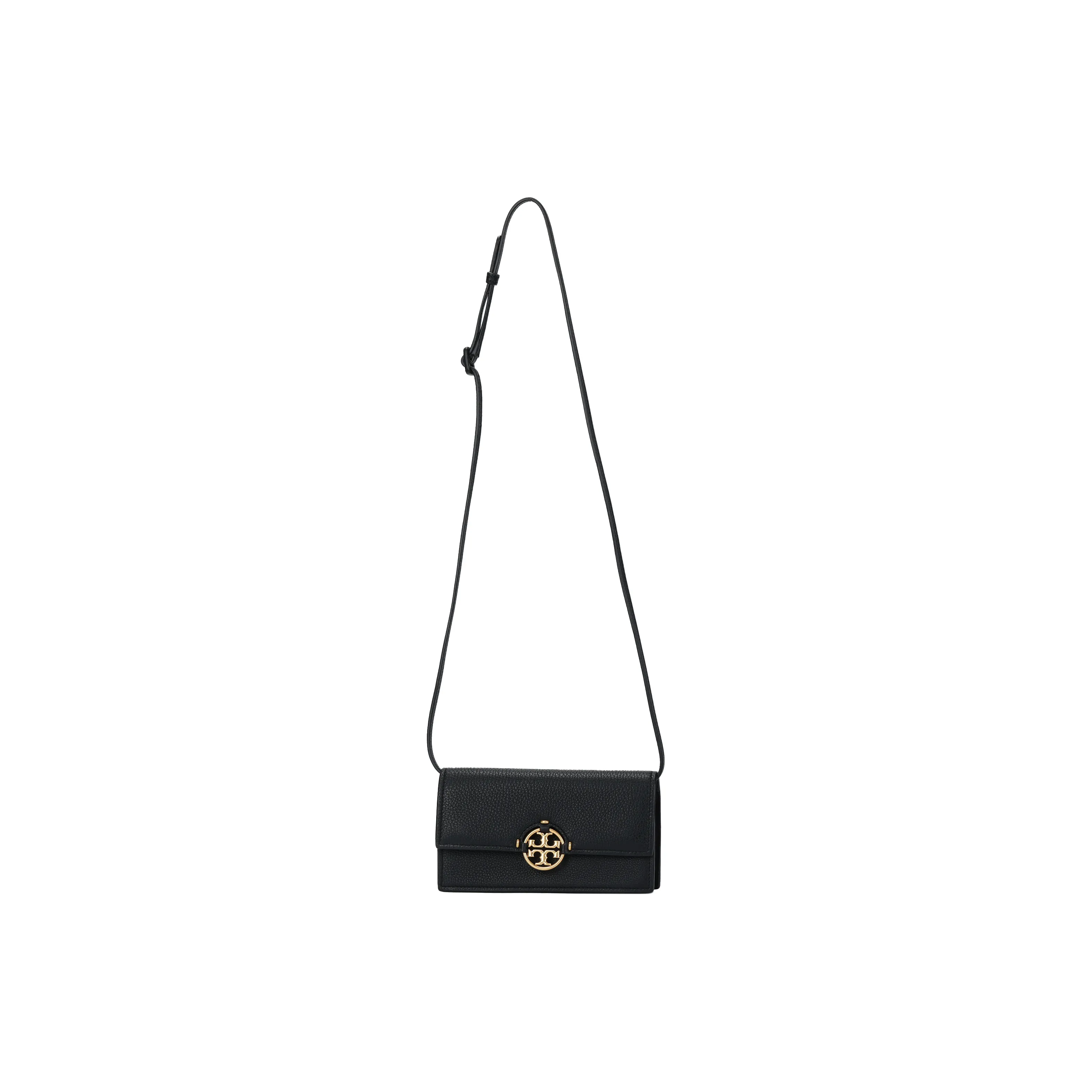 TORY BURCH Miller Leather Handheld Shoulder Bag, Crossbody Bag Regular Women's Black
