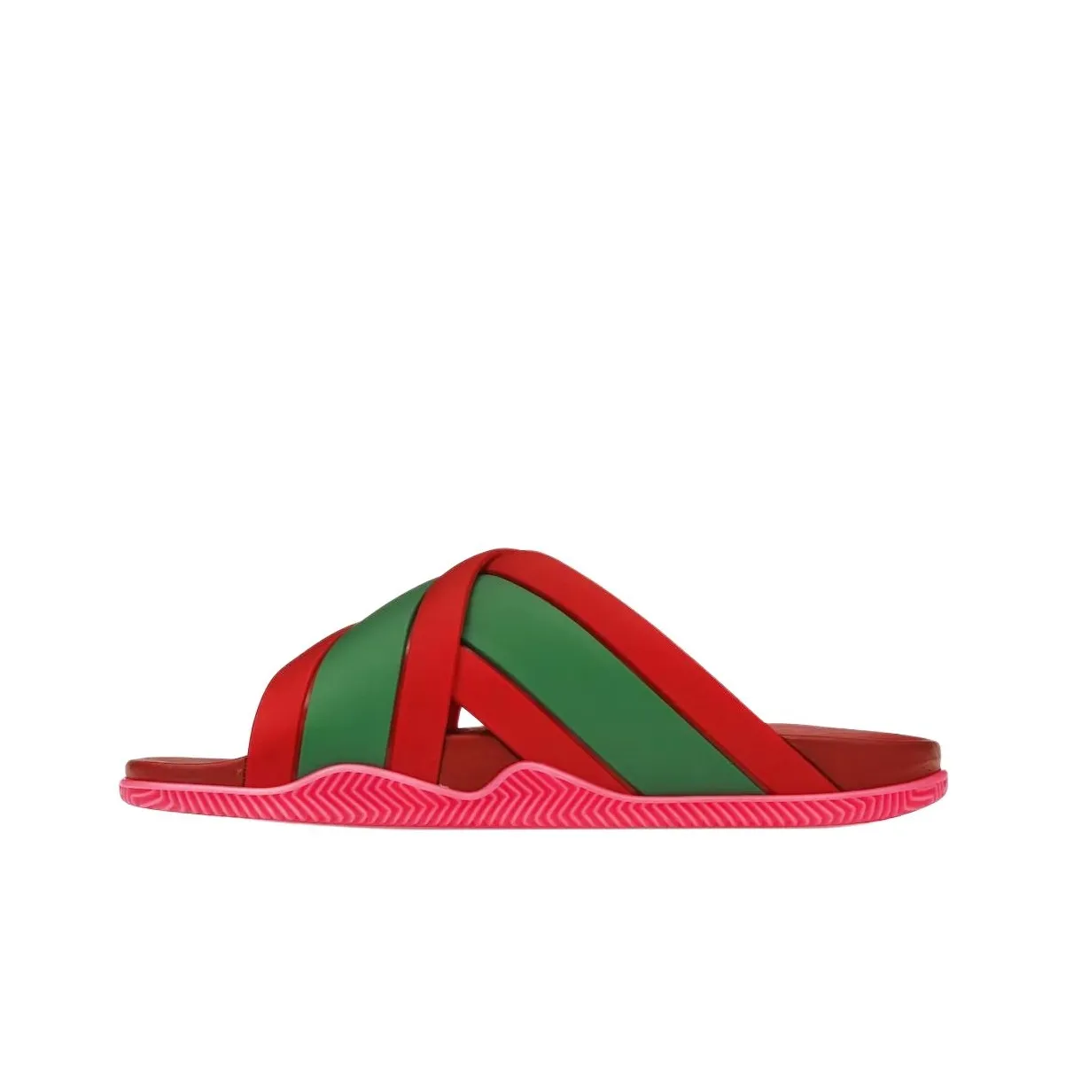 GUCCI Women's Web Stripe Slide Sandal 'Coral' Women's