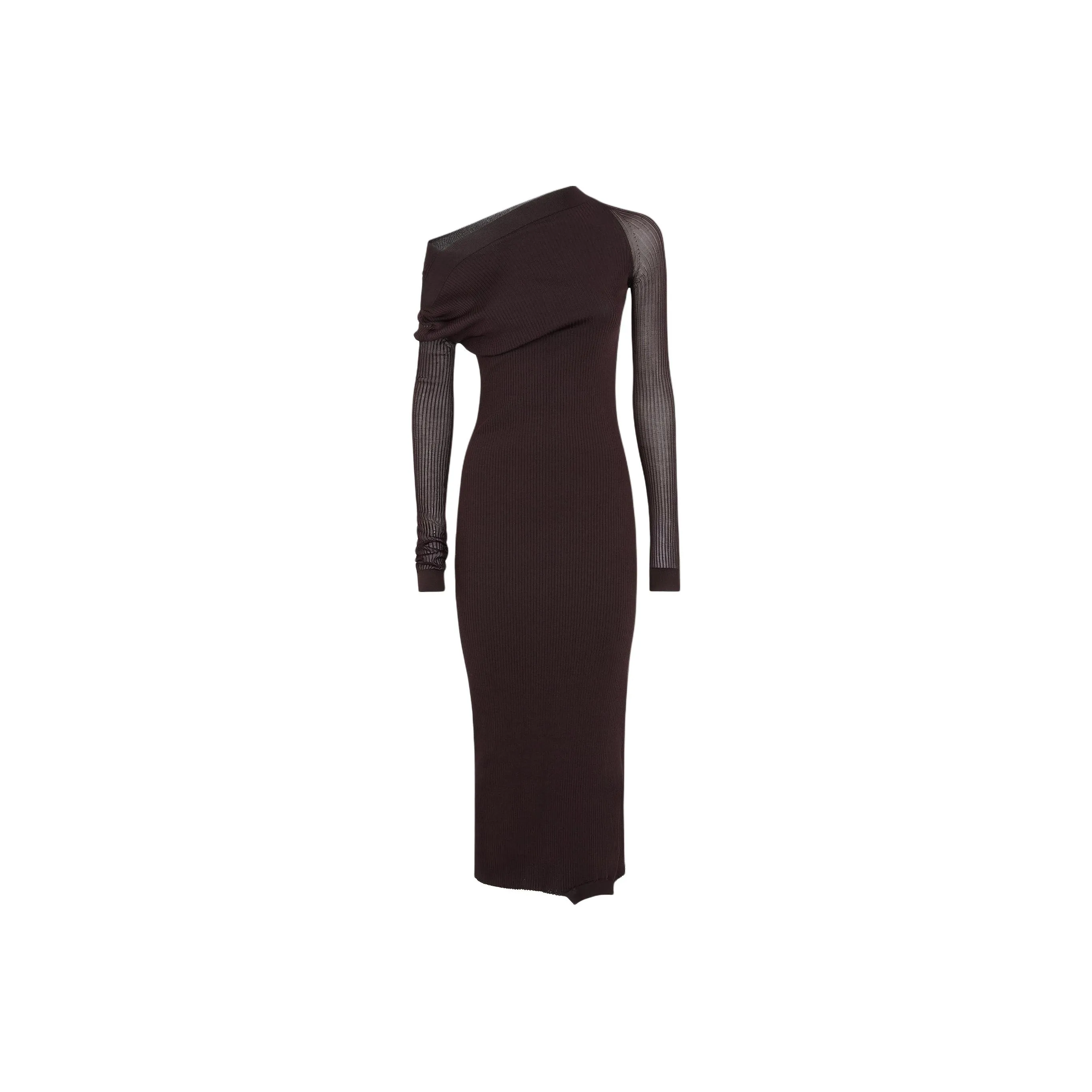 FENDI Ribbed Knit Midi Dress